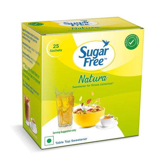 Sugar Free Natura, 25 Sachet |100% Safe| Scientifically Proven & Tested|Sweet Like Sugar But With Zero Calories|