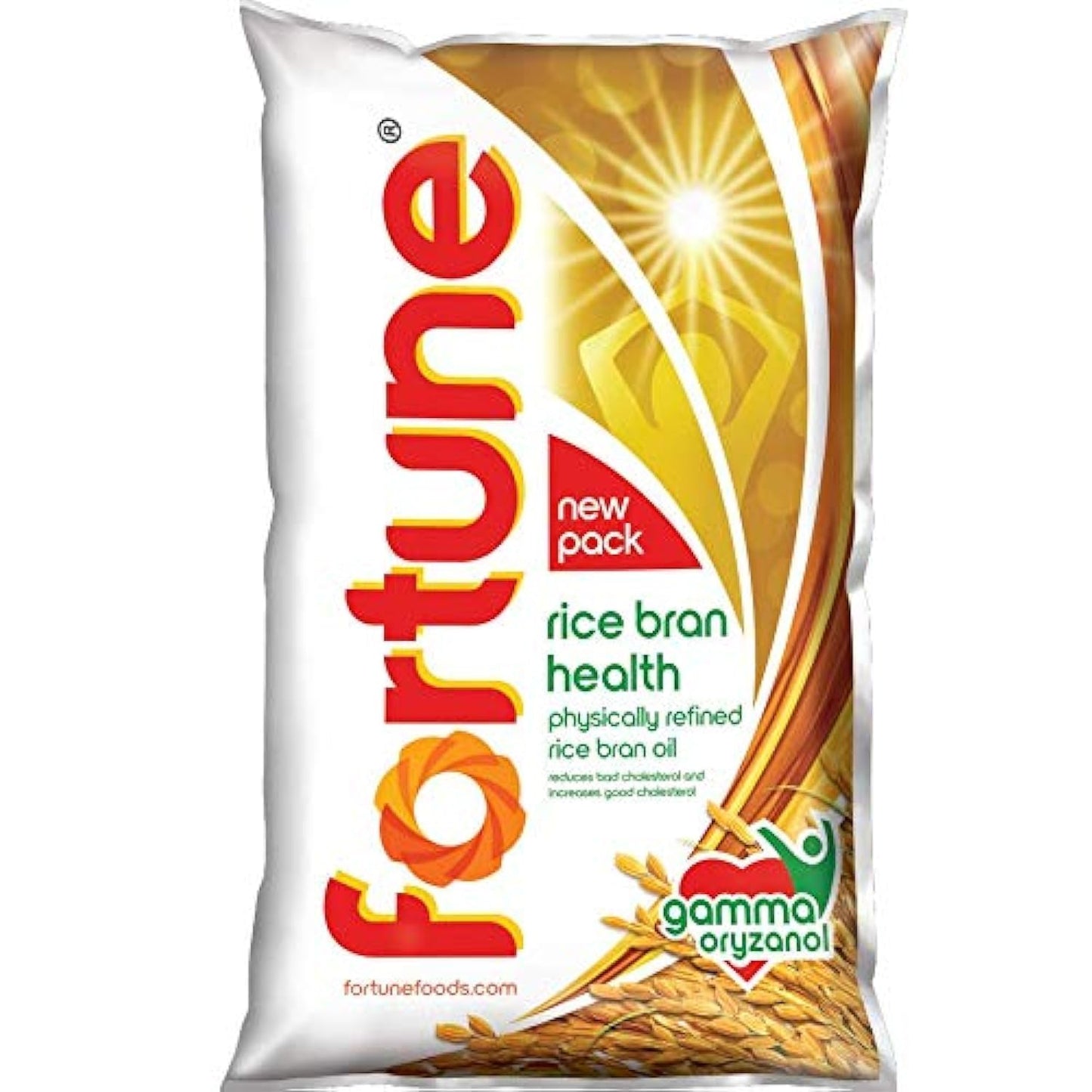 Fortune Rice Bran Health Oil, Cooking Oil For Healthier Heart, 1L Pouch- POS