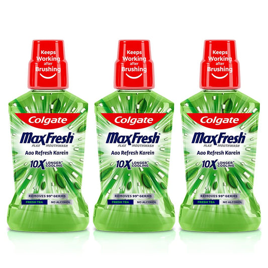 Colgate Maxfresh Plax  Fresh Tea, 750ml (250ml x 3) (Pack of 3)