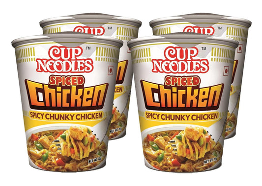 Nissin Cup Noodles Spiced Chicken, 70G (Pack Of 4)