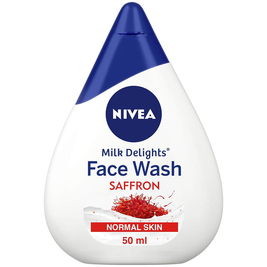 NIVEA Milk Delights Face Wash Precious Saffron For Normal Skin Skin 50ml, 50 ml