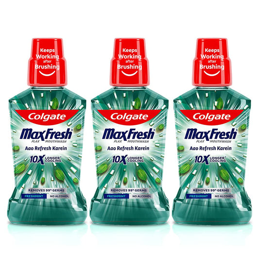 Colgate Maxfresh Plax  Mouthwash, - Freshmint, 750Ml (250Ml X 3) (Pack Of 3)