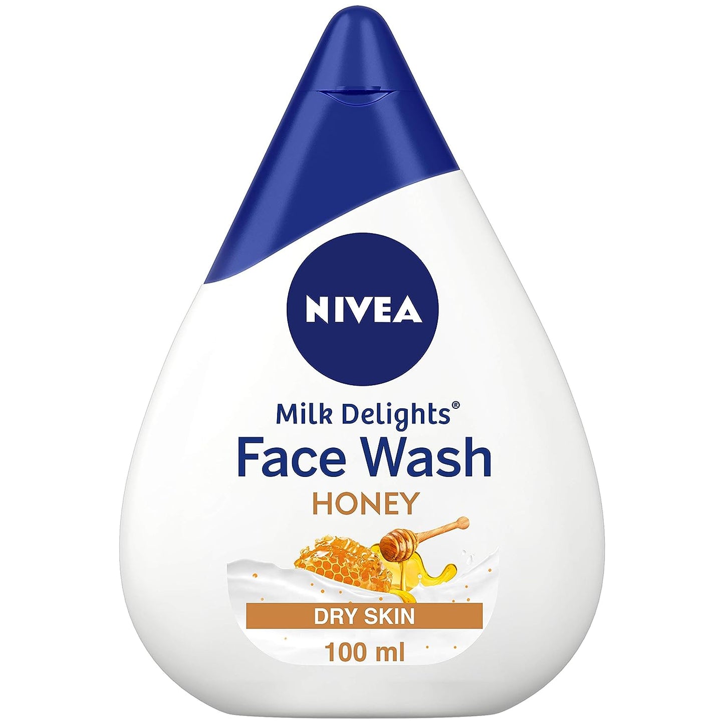 NIVEA Milk Delights Face Wash Moisturizing Honey For Dry Skin 100ml, 100 ml