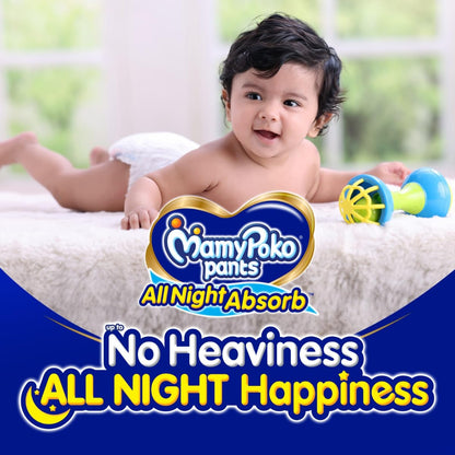 MamyPoko Pants All Night Absorb Baby Diapers, Small (S), 60 Count 4-8 kg