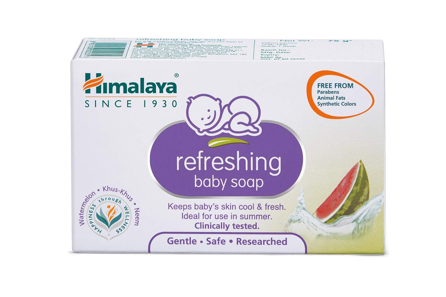 Himalaya Refreshing Baby Soap, 75g, Multicolor