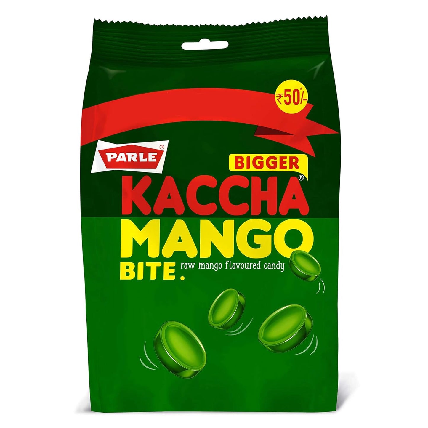 Parle Bigger Kaccha Mango Bite, 198 Grams, Pack of 1