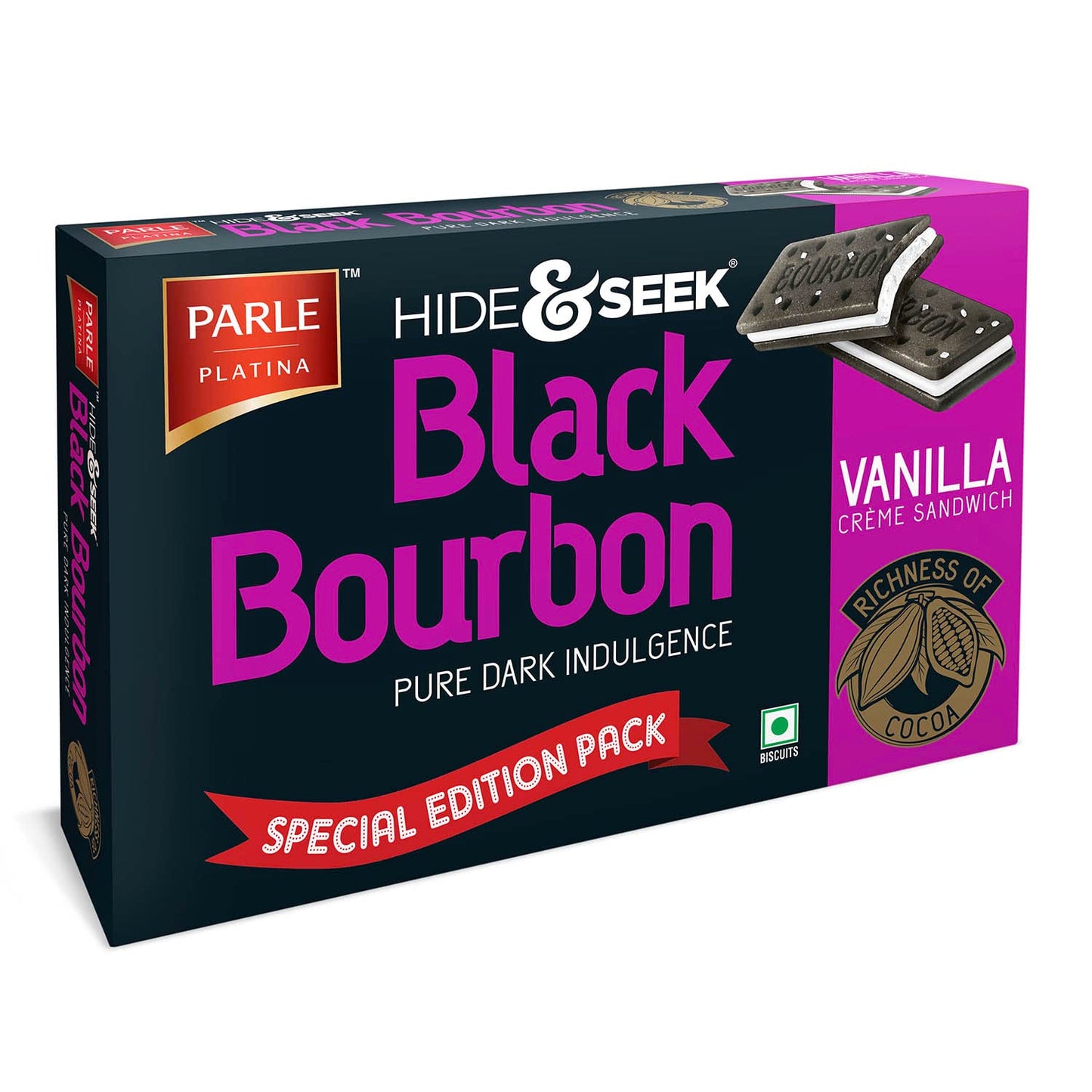 Parle Platina Hide & Seek Black Bourbon Vanilla 300G