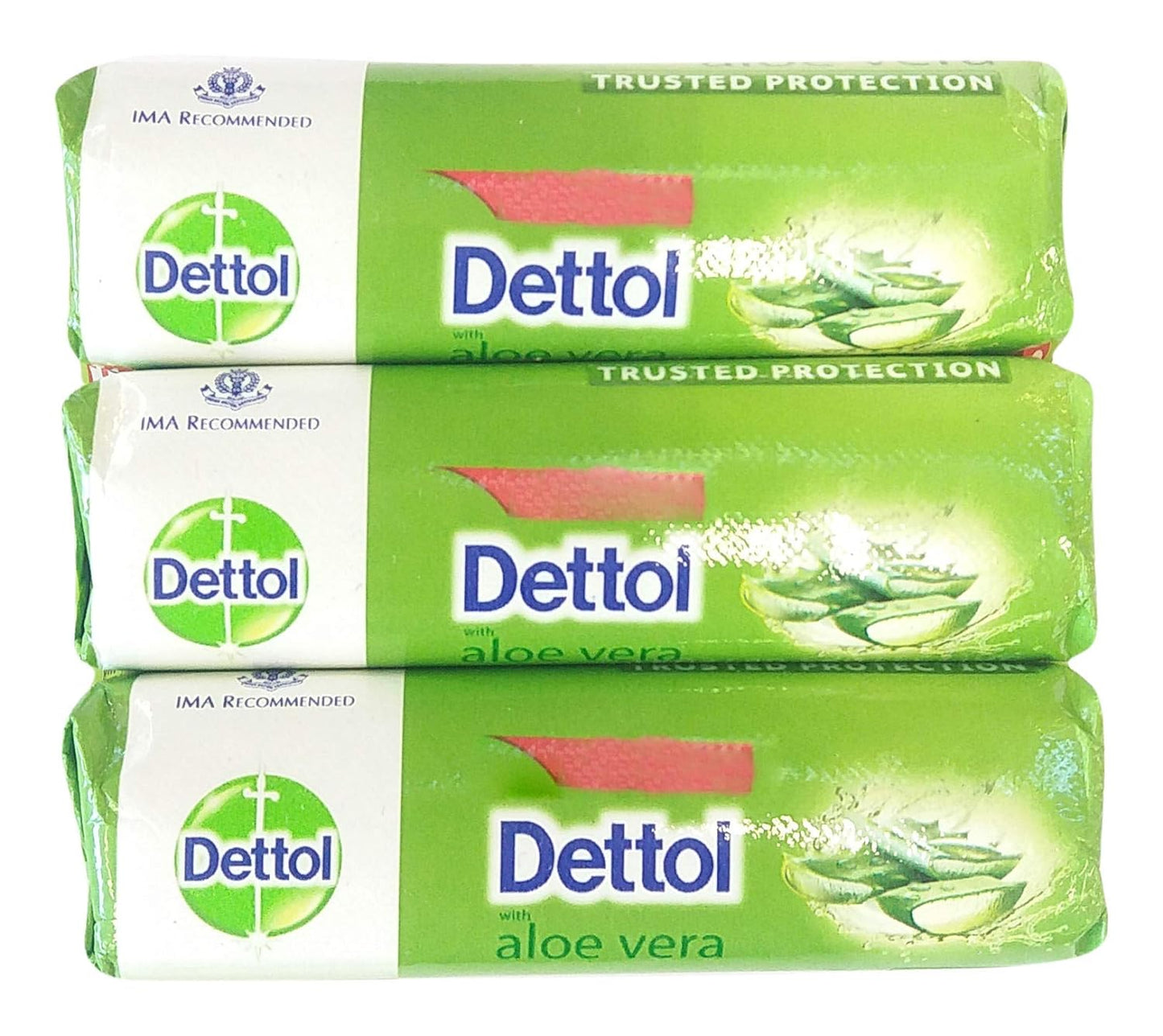 Dettol Bathing Bar Soap, Aloe, 100 g (Pack of 3)