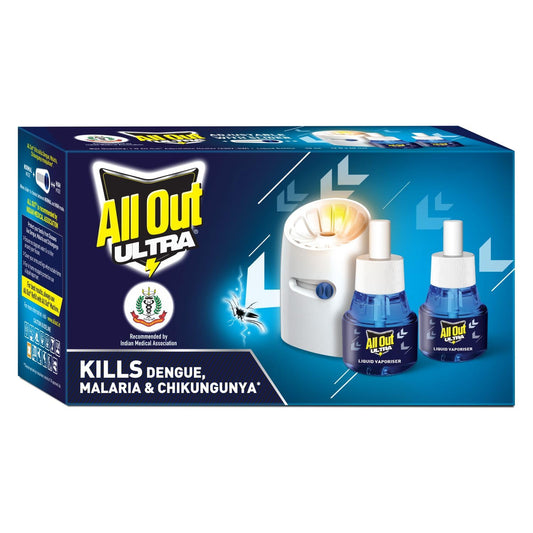 All Out Ultra Mosquito Repellant Combi Pack (Machine + Pack Of 2 Refills)