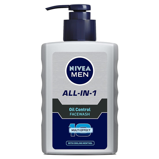 Nivea Men Face Wash, Oil Control For 12Hr Oil Control With 10X Vitamin C Effect, 150 Ml