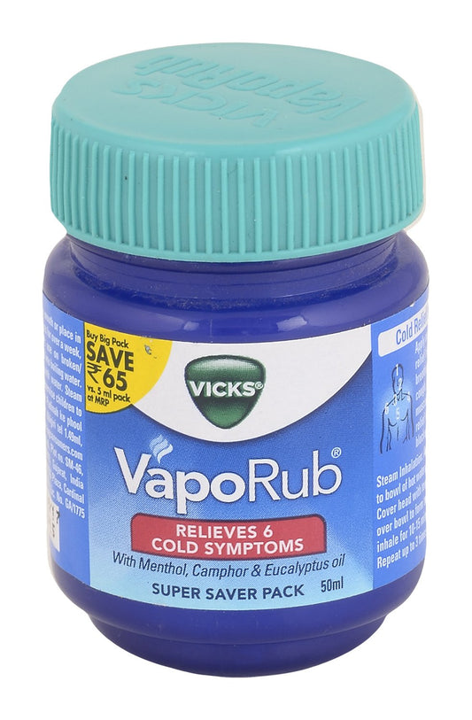 Vicks Vaporub - With Menthol, Camphor And Eucalyptus Oil, 50Ml Bottle