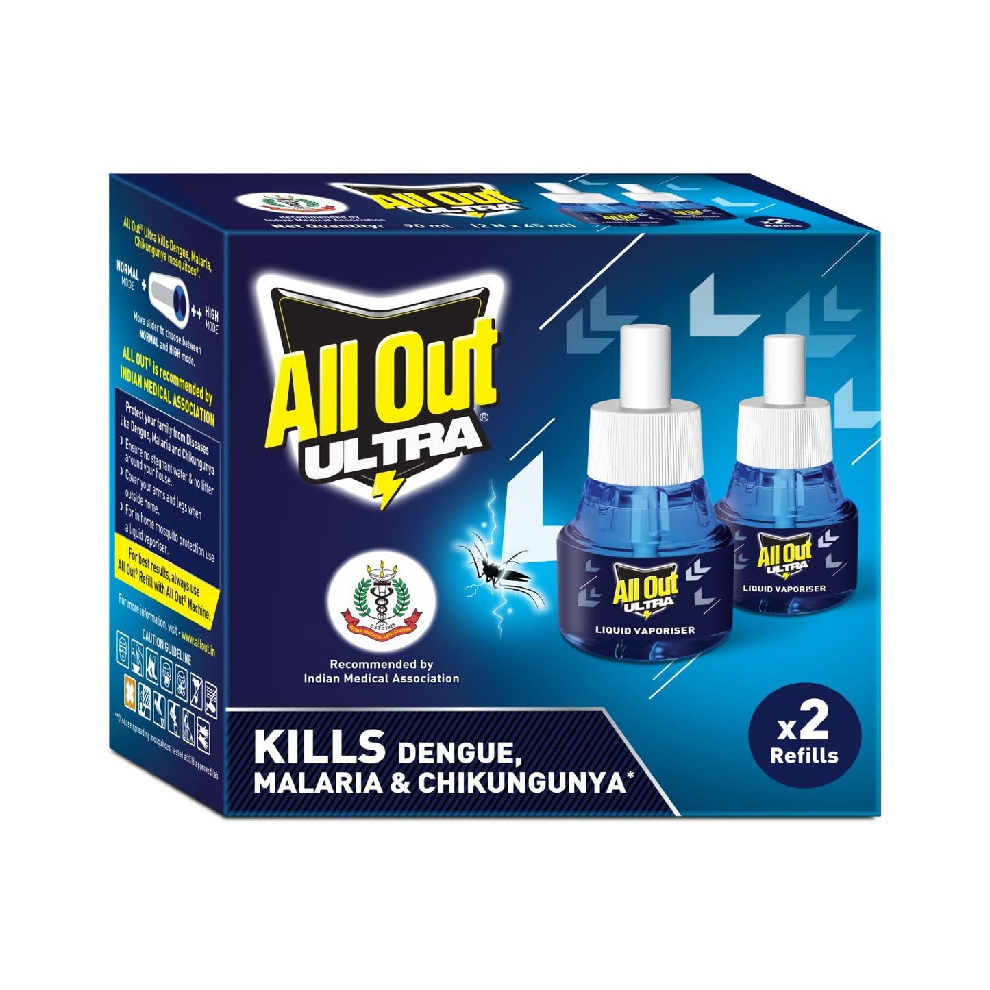 All Out Ultra Liquid Vaporizer, 2 Refills (45ml each)