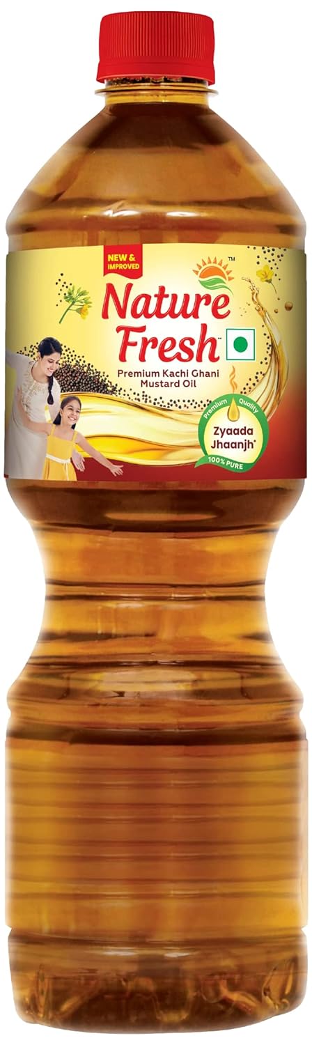 Nature Fresh Kachi Ghani Mustard Bottle, 1L