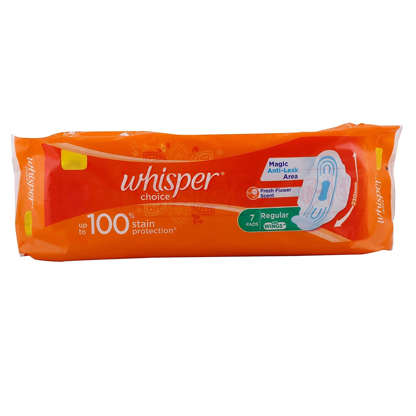 Whisper Choice Sanitary Napkins Ultra With Wings -Pack Of 7 Pads (Regular)