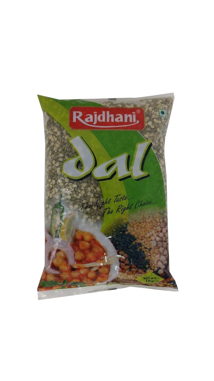 Rajdhani Pulses - Moong Chilka, 1kg Pouch