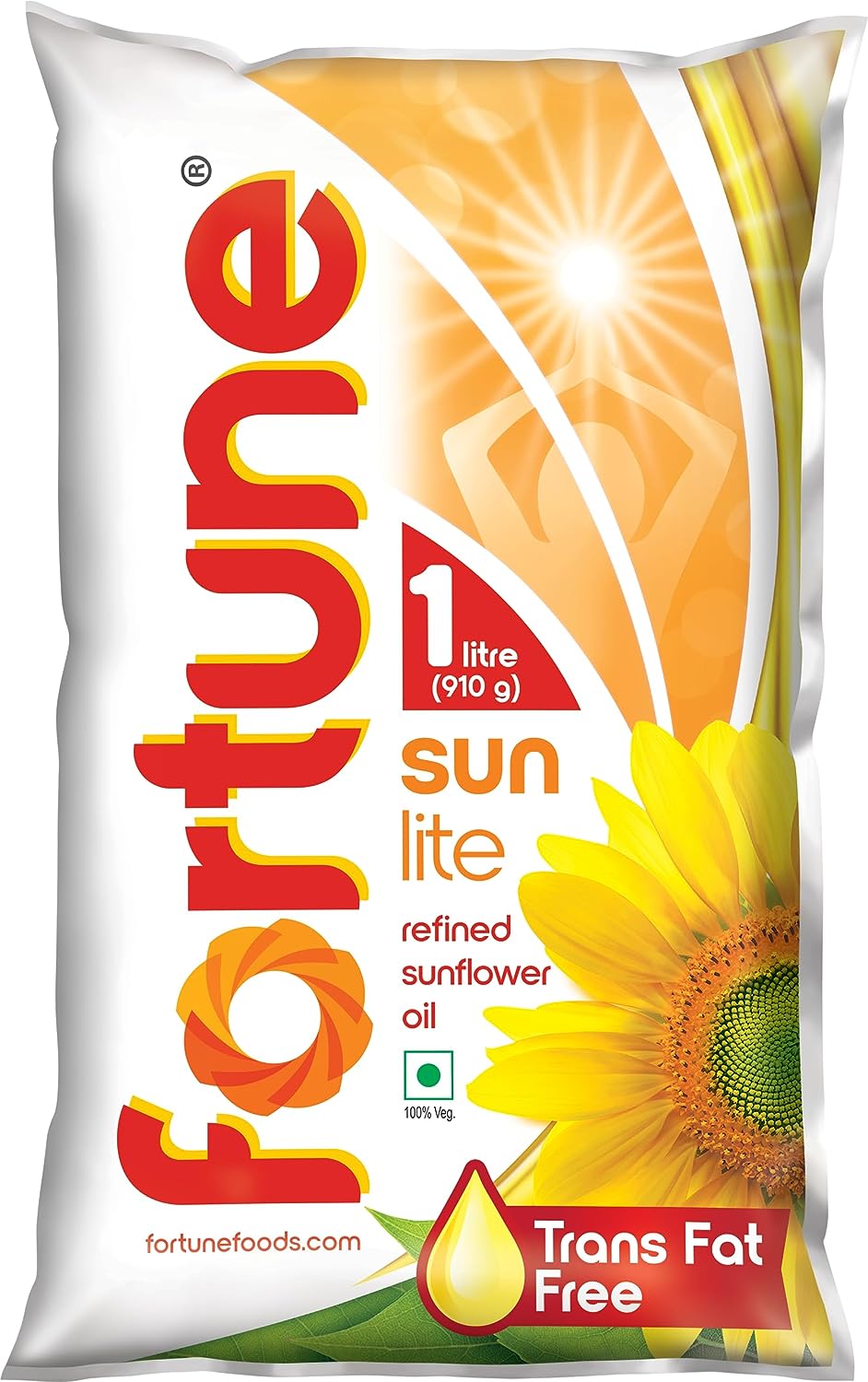 Fortune Sunlite Refined Sunflower Oil, 1L- POS