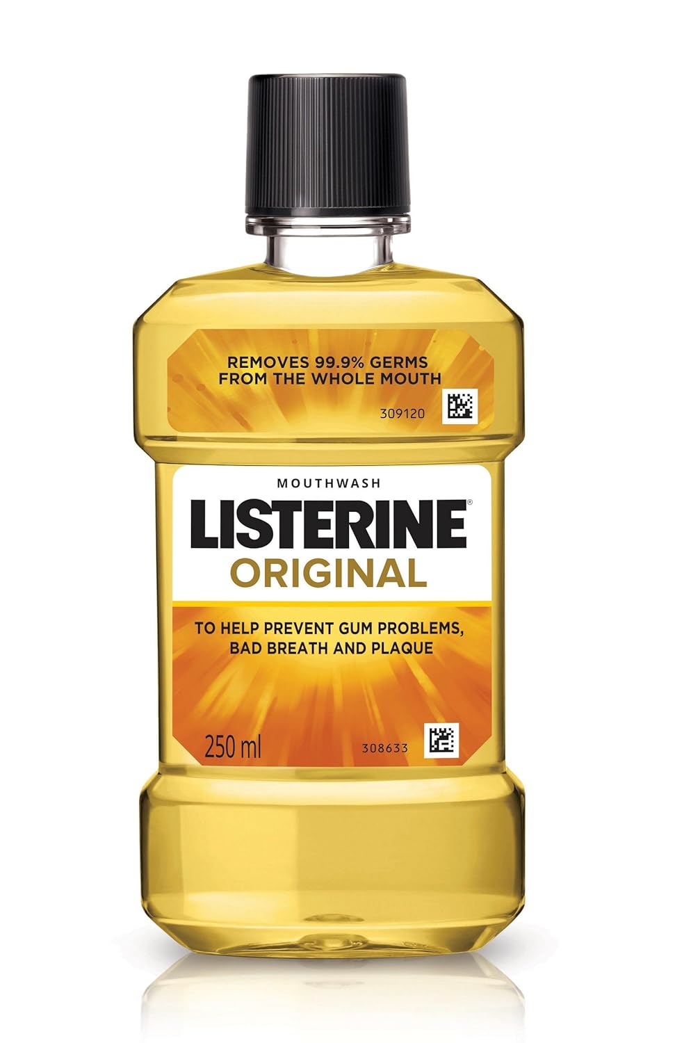 Listerine Original Mouthwash Liquid, Removes 99.9% Germs, 250ml, Pack Of 1