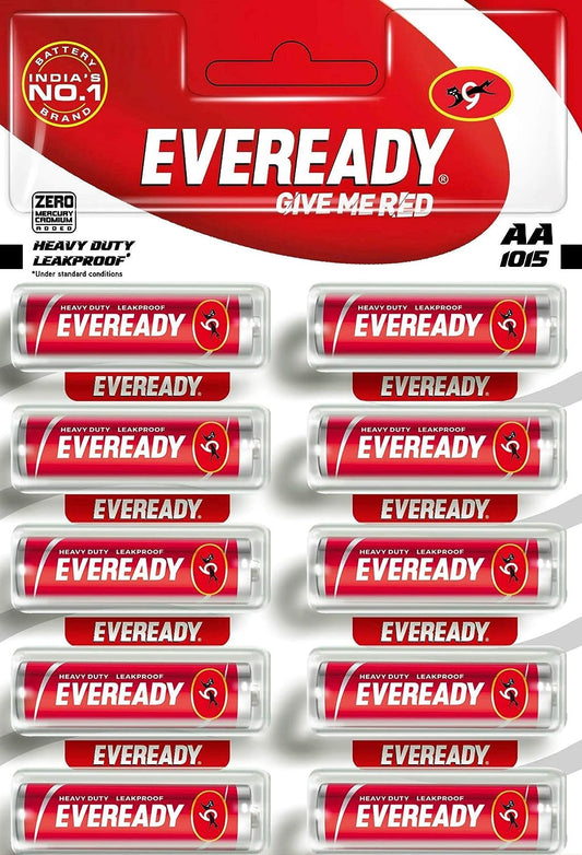 Eveready Alkaline Batteries - Red Aa, 10 Battery Pack