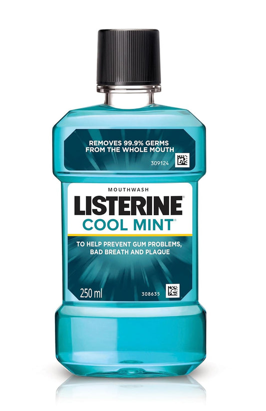 Listerine Cool Mint Mouthwash Liquid, Removes 99.9% Germs, 250Ml, Pack Of 1