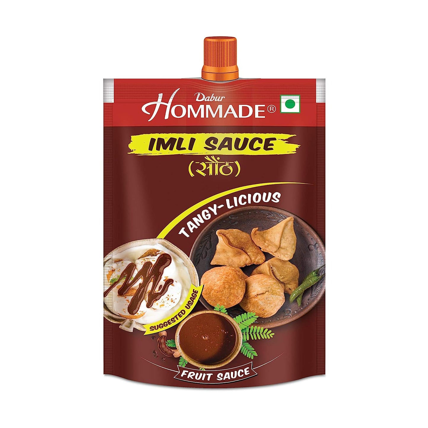 Dabur Hommade IMLI Sauce, 90/100 grams (Weight May Vary)Rich & Tangy Tamarind Taste,Authentic Flavours|Made with Traditional Recipes|Perfect Complement for Samosa, Chaat, Pakoras & Snacks