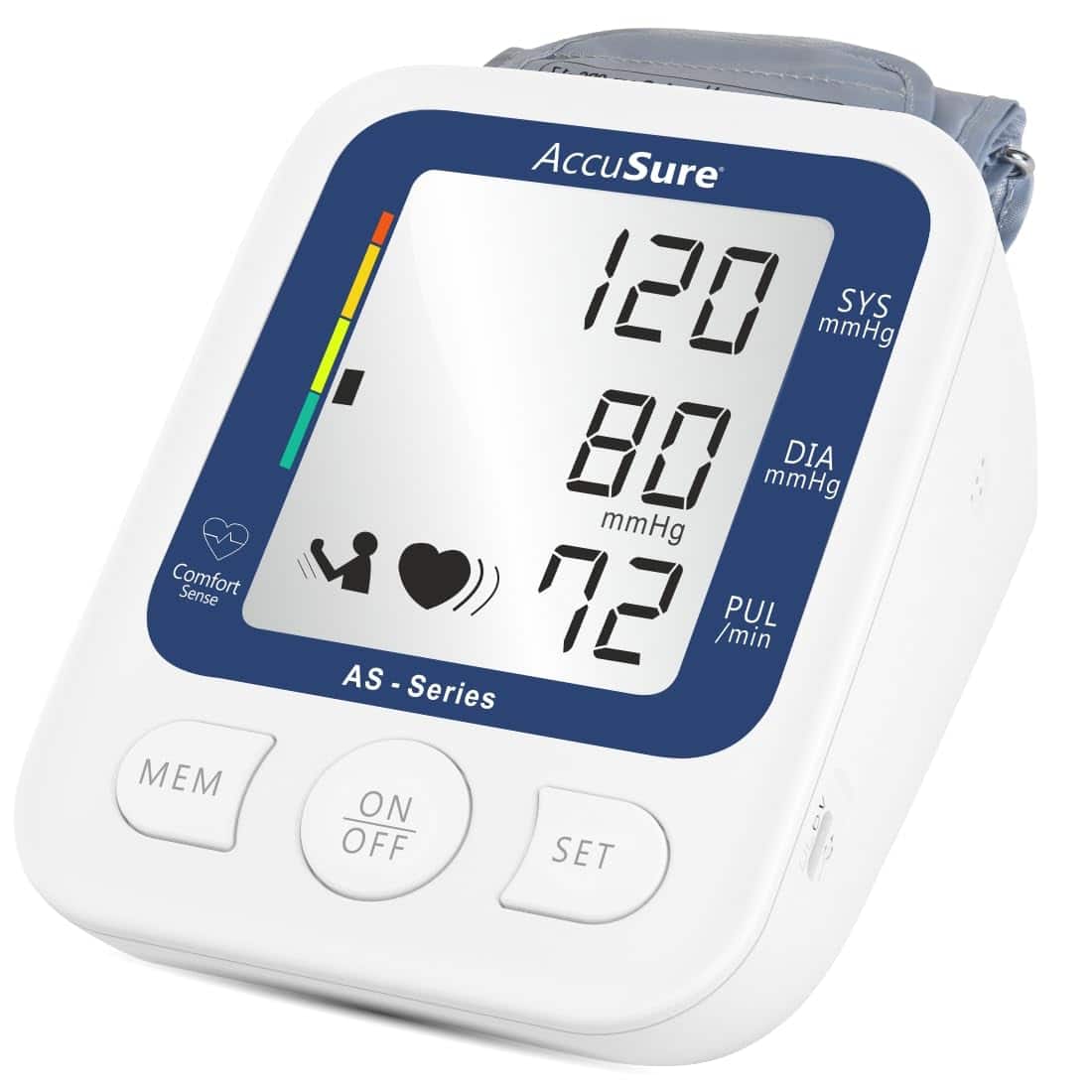 AccuSure AS Series Automatic and Advance Feature Blood Pressure Monitoring System, White 