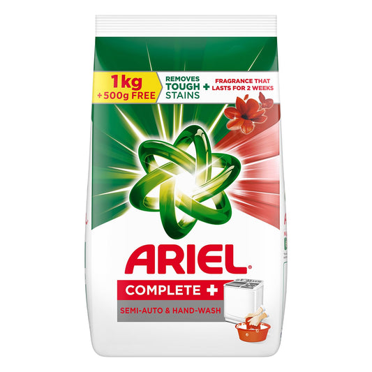 Ariel Complete Detergent Powder - 1kg + 500g free