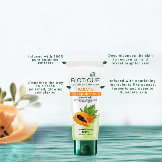 Biotique Papaya Deep Cleanse Face Wash 100 Ml