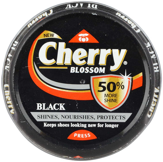 Cherry Blossom Shoe Polish - Black, 40gm. 