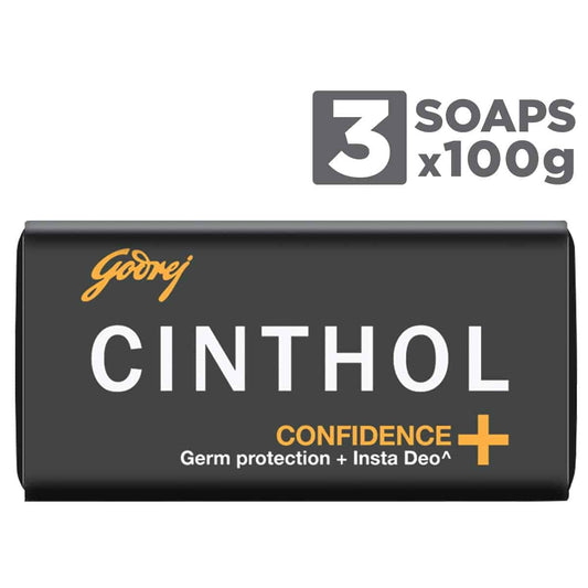 Cinthol Health+ Bath Soap 99.9% Germ Protection, 100G (Pack Of 3)