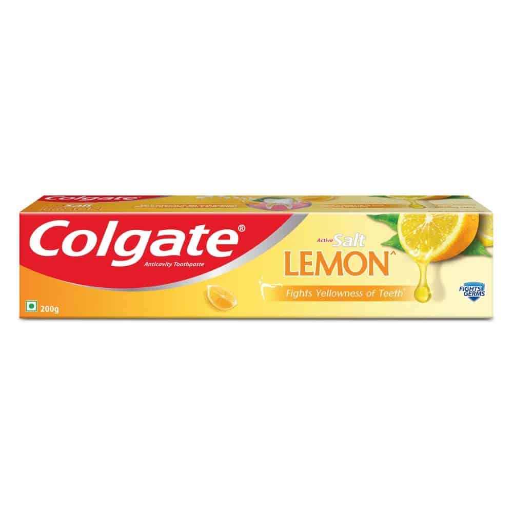 Colgate Active Salt Lemon Toothpaste , Pack of 200gm 