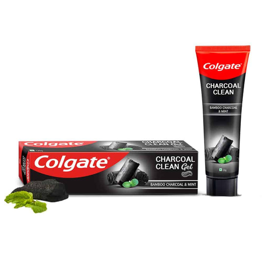 Colgate Charcoal Clean 120g Black Gel Toothpaste, Deep Clean Colgate Toothpaste With Bamboo Charcoal & Wintergreen Mint For Plaque Removal, Deep Clean & Tingling Fresh Mouth Experience 