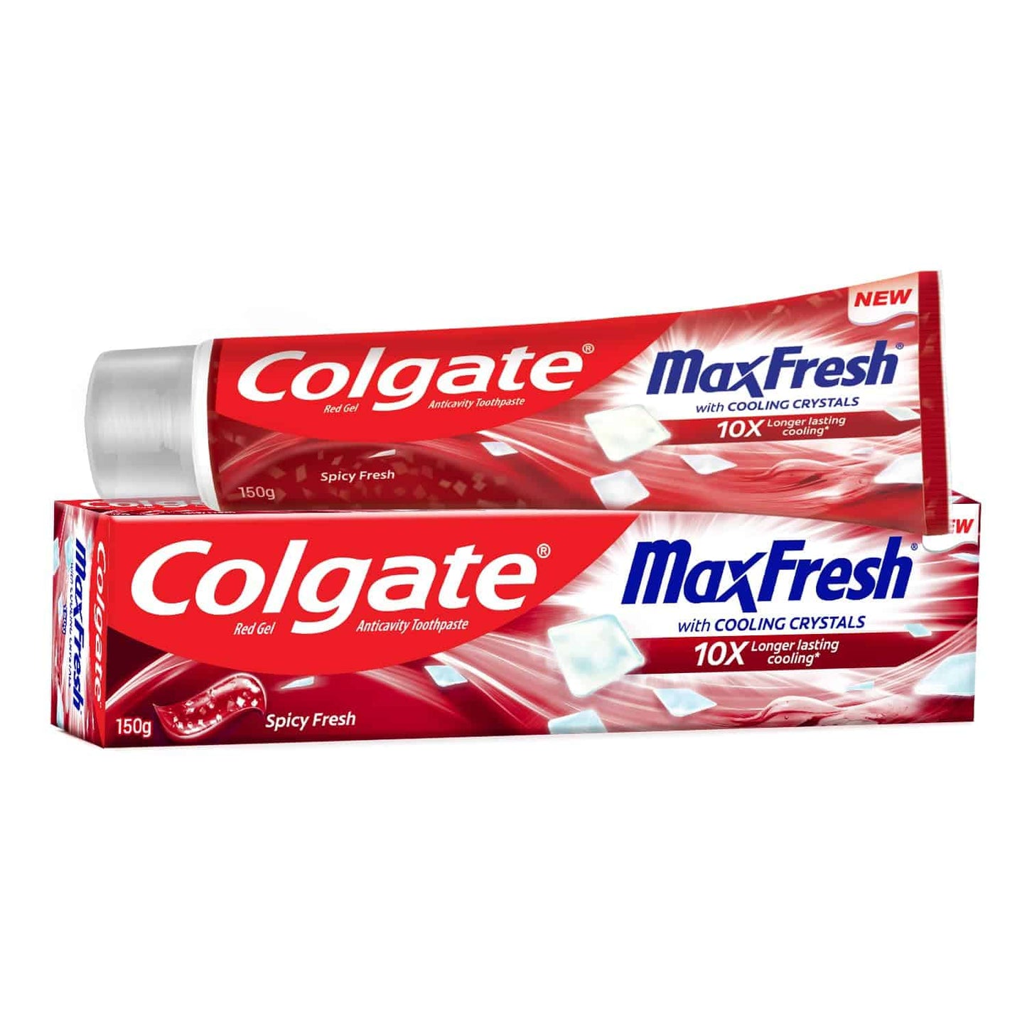 Colgate MaxFresh 150g  Toothpaste, Red Gel Paste with Menthol , 