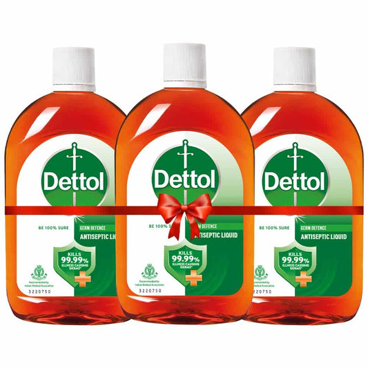 Dettol Antiseptic Disinfectant liquid for First aid, Surface Cleaning and Personal Hygiene, 550ml Each (Pack of 3) 