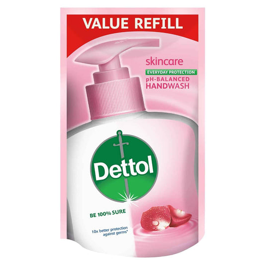 Dettol Liquid Handwash Refill - Skincare Moisturizing Hand Wash- 175Ml | Antibacterial Formula | 10X Better Germ Protection