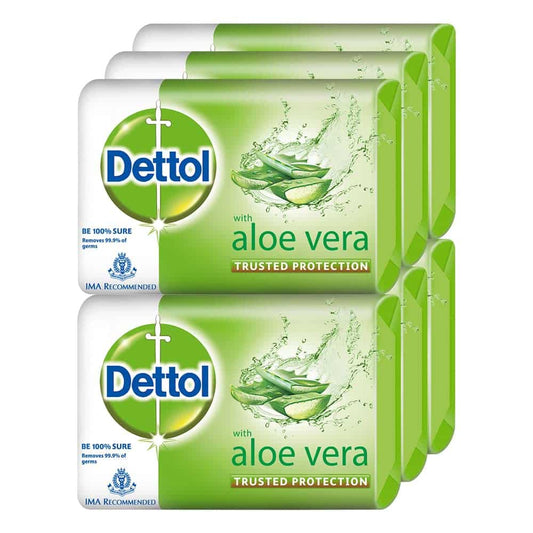 Dettol Soap - 100 g (Pack of 6, Aloe Vera) 