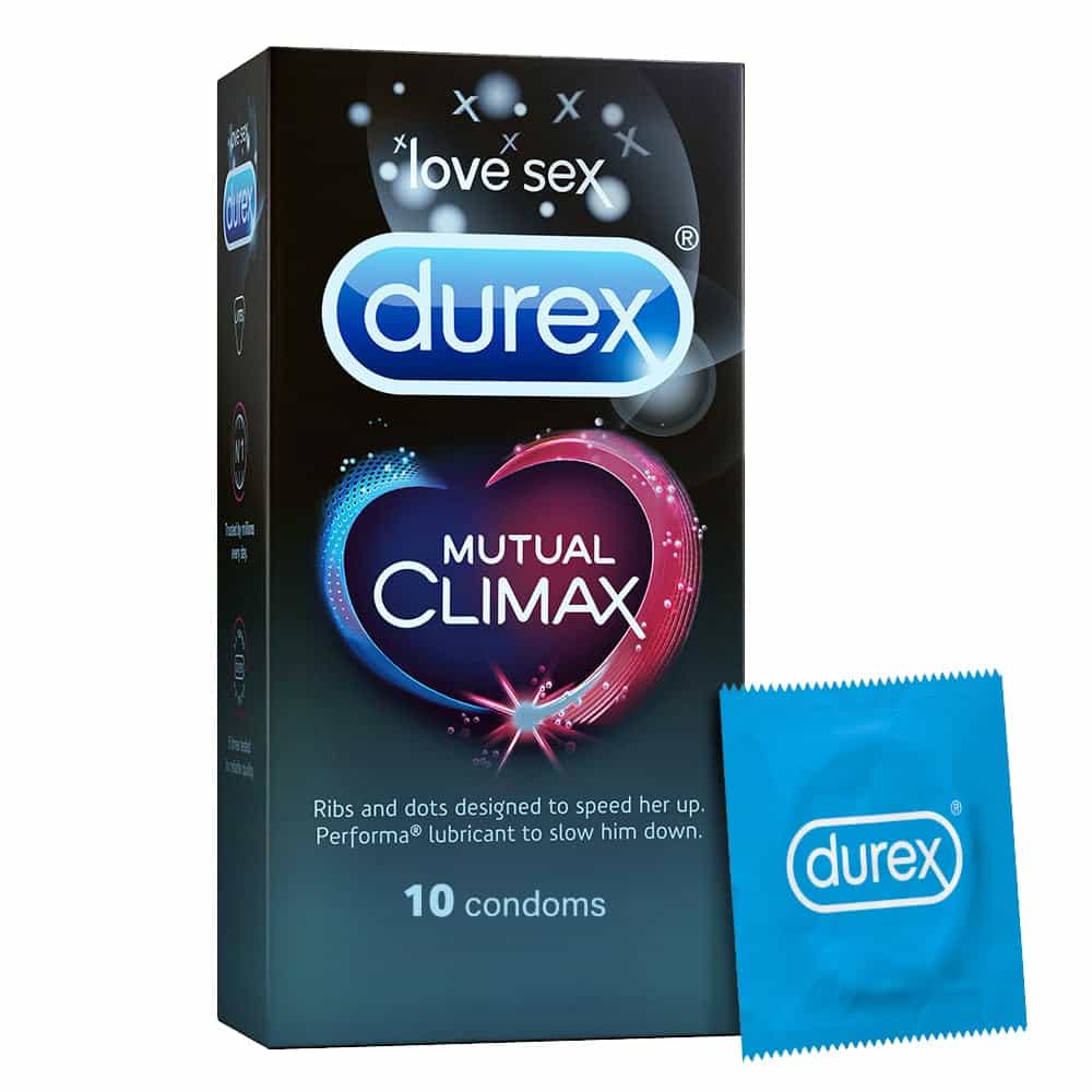 Durex Mutual Climax Condoms for Men - 10 Count 