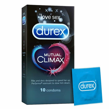 Durex Mutual Climax Condoms for Men - 10 Count 