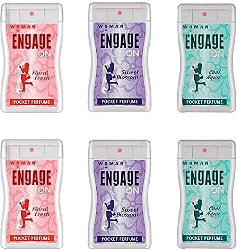 Engage Woman Pocket Perfume,18 Ml (Pack Of 6)