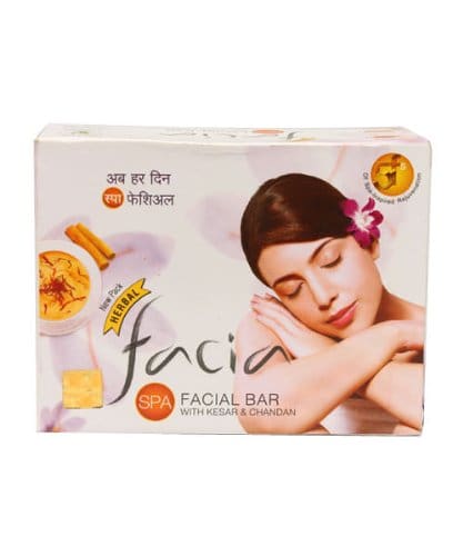 Facia Spa Facial Bar Herbal With Kesar (Saffron) & Chandan (Sandalwood) 75 Grams 