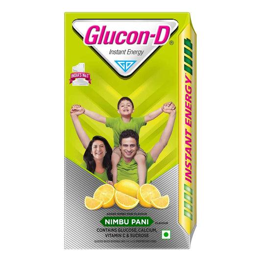 Glucon-D Glucose Based Beverage Mix - Nimbu Pani Flavoured, 1Kg, Powder,Pack of 1 