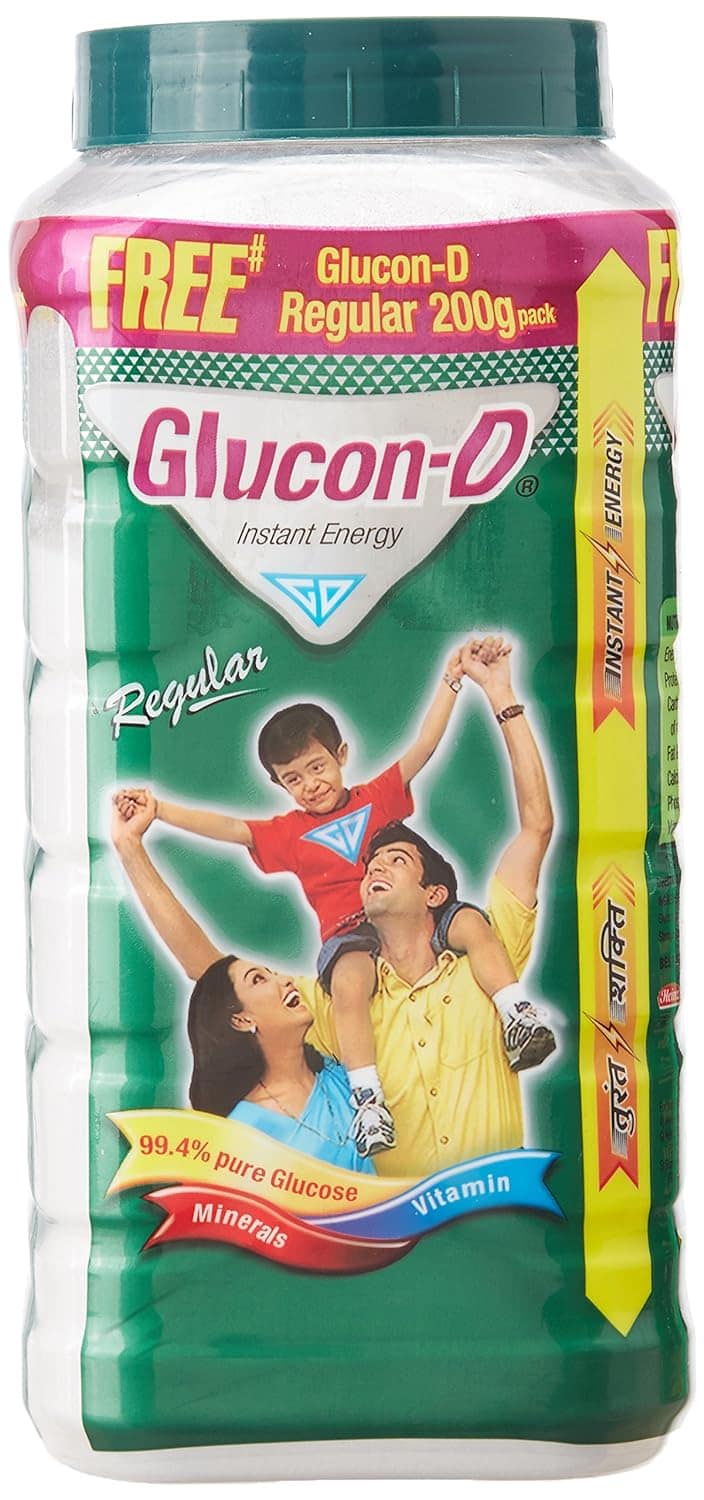 Glucon-D Instant Energy, 1 Kg Jar With Free Glucon-D Instant Energy 200g 