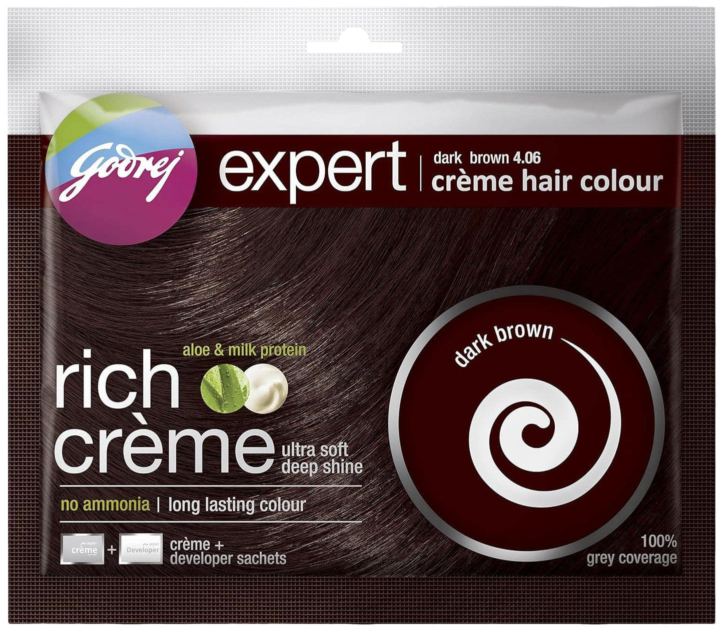 Godrej Expert Rich Crème, Dark Brown (Pack of 8) 