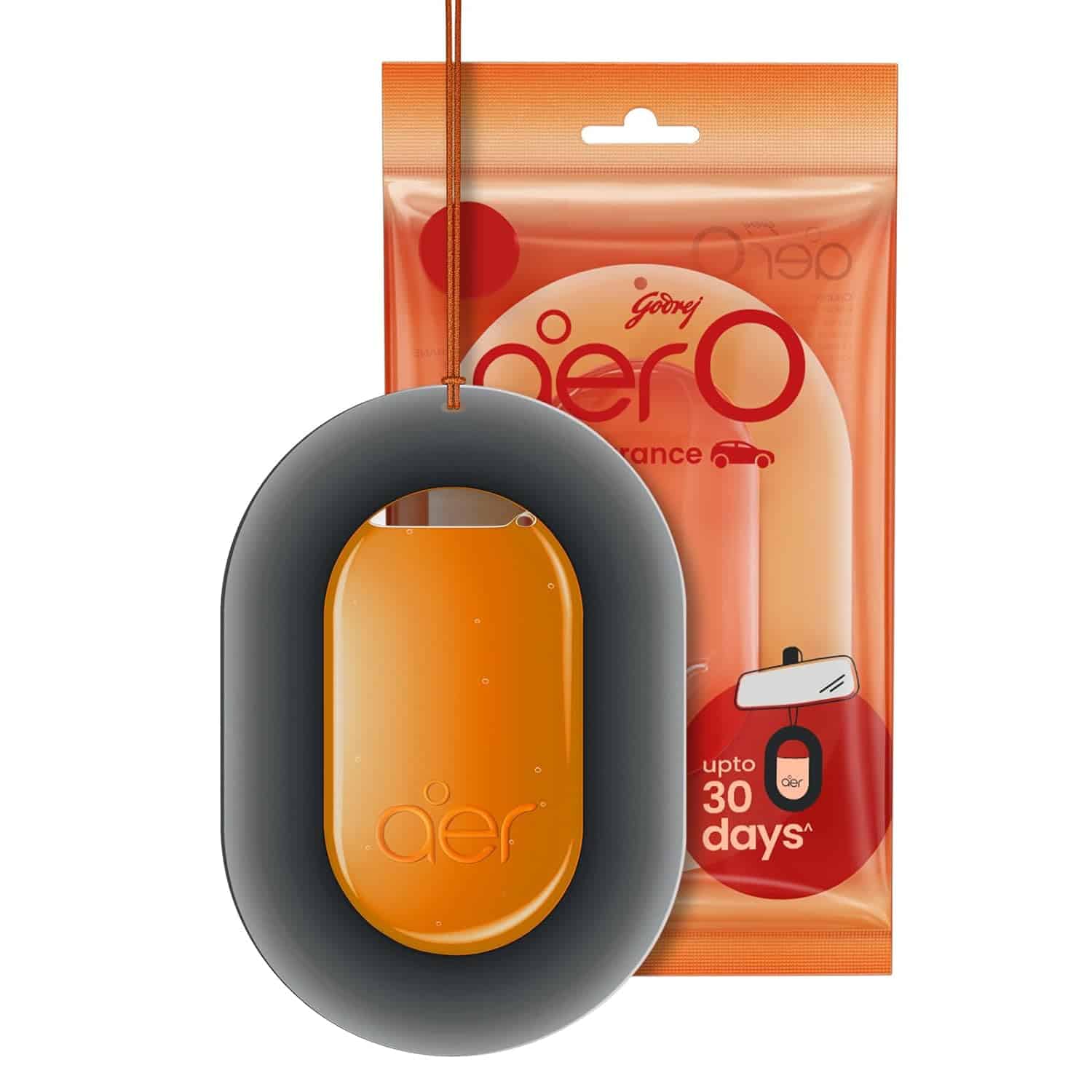 Godrej aer O – Hanging Car Air Freshener | Car Accessories | Musk After Smoke (7.5g) 