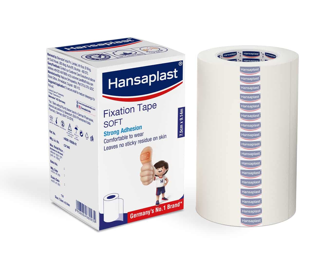 Hansaplast Fixation Tape, Adhesive tape for medical | 100% Cotton fabric, 2.5 cm x 5m 