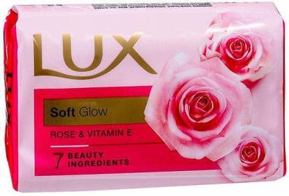 LUX Rose & Vitamin - E - Soft - Glow Skin Soap, 100g (Pack of 4) (4 x 100 g)