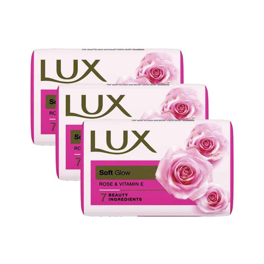 LUX Soft Touch French Rose and Almond Oil Soap Bar 150 g [Pack of 3] 