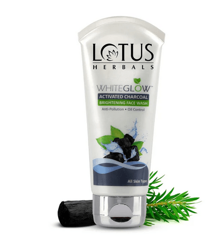 Lotus Herbals Whiteglow Activated Charcoal Anti-Pollution Brightening Facewash 100G