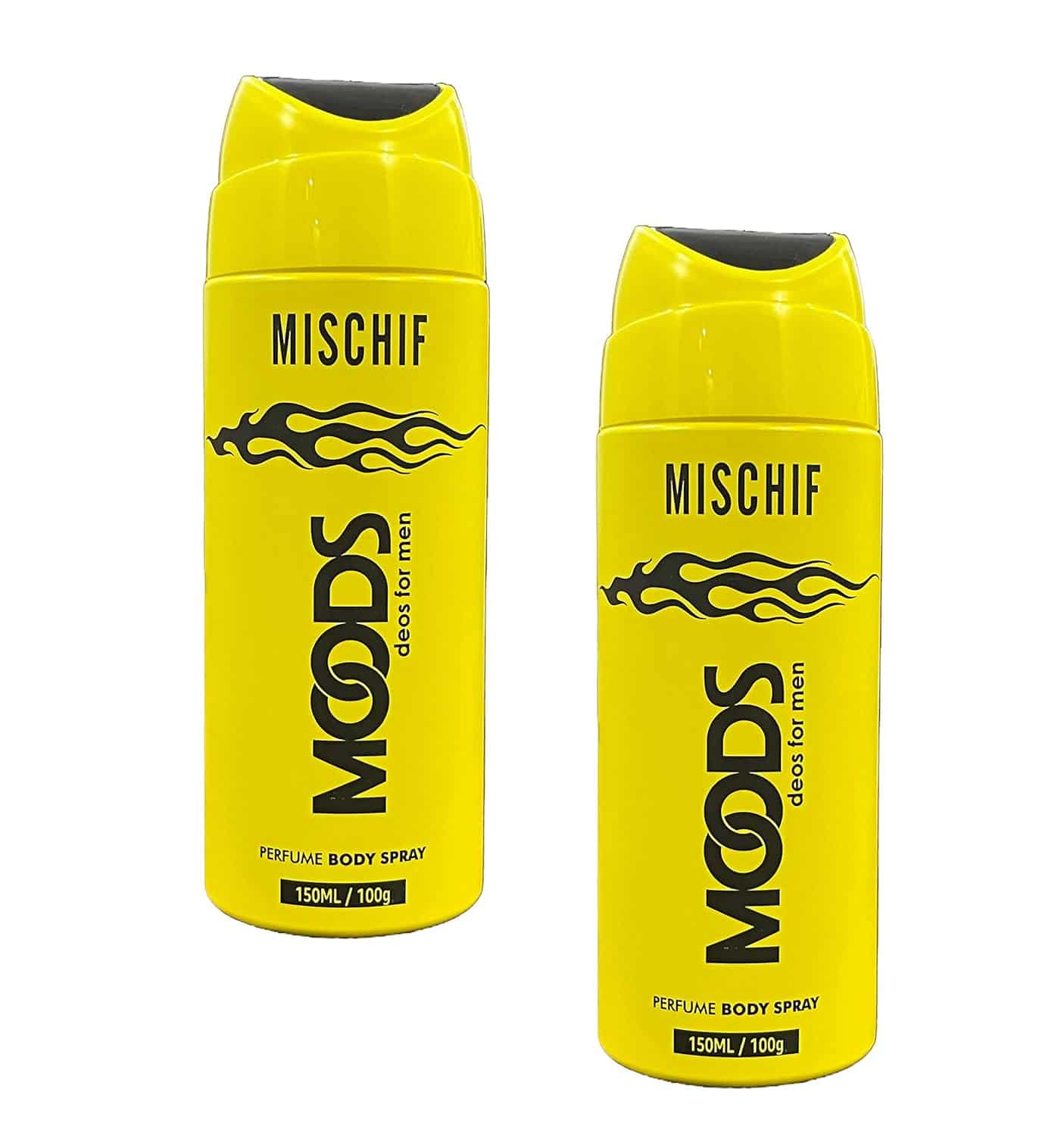 MOODS Mischif Deo Body Spray- For Men 150ml (Pack of 2) 