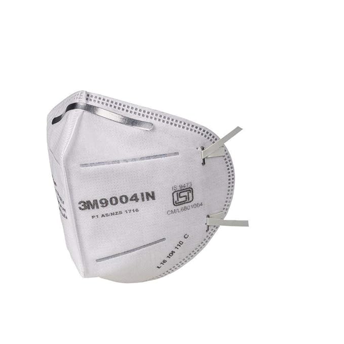 3M 9004IN Dust/Mist Respirator Mask (White) - Pack of 5 