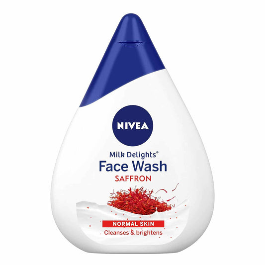 NIVEA Women Face Wash for Normal Skin, Milk Delights Saffron, 100 ml 